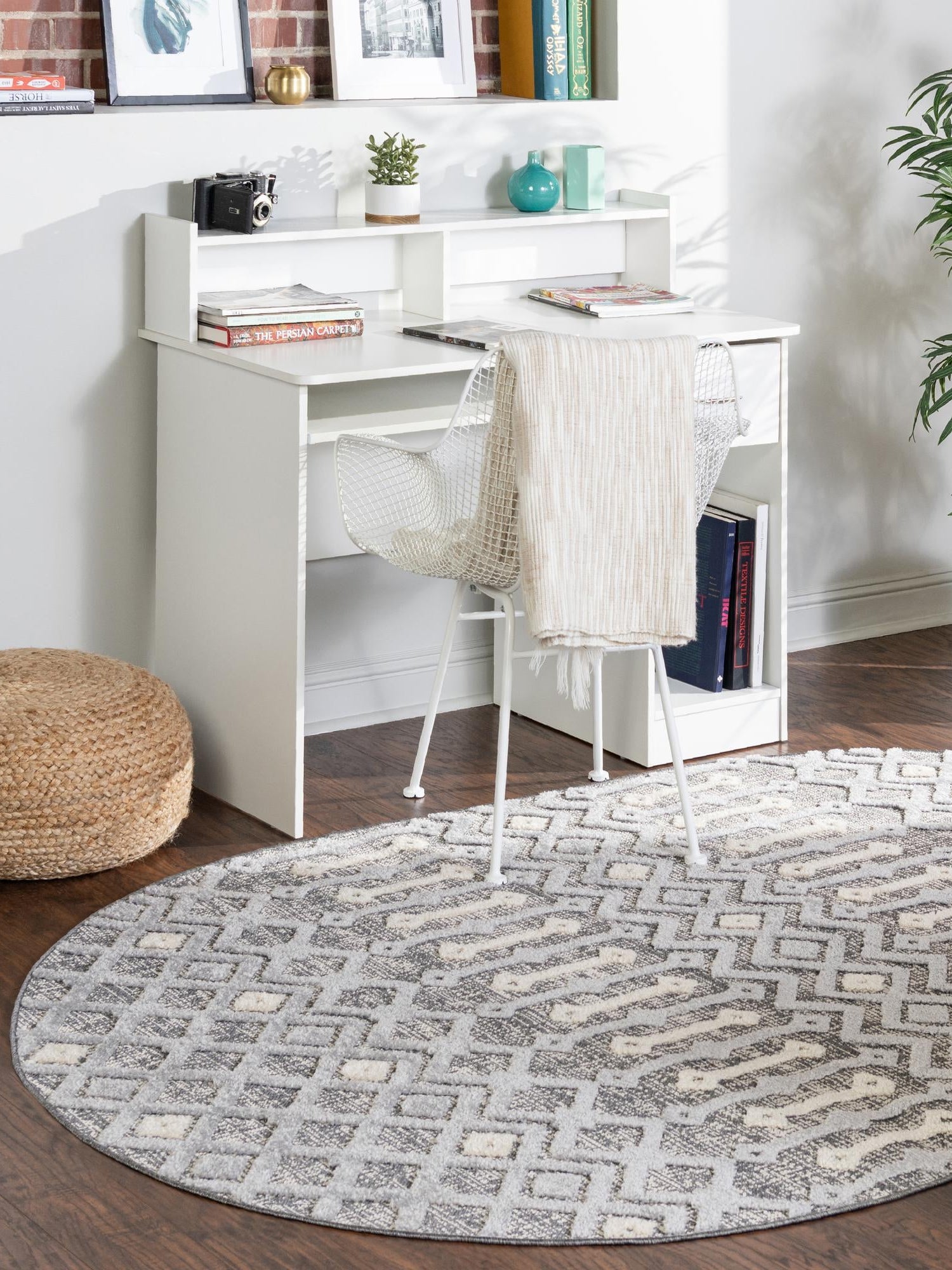 Gray 5' 3 x 8' Arlo Oval Area Rug 100% Polypropylene With Cotton Backing Easy Clean Indoor Living Room Bedroom Dining Office Carpet for Sale at Rug Engine