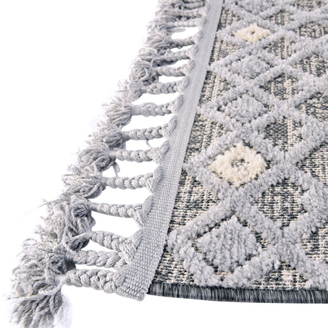 Gray 2' 7 x 12' Arlo Runner Area Rug 100% Polypropylene With Cotton Backing Easy Clean Indoor Living Room Bedroom Dining Office Carpet for Sale at Rug Engine