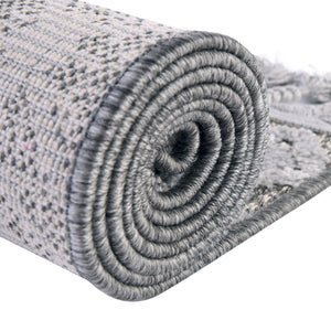 Gray 2' 7 x 12' Arlo Runner Area Rug 100% Polypropylene With Cotton Backing Easy Clean Indoor Living Room Bedroom Dining Office Carpet for Sale at Rug Engine