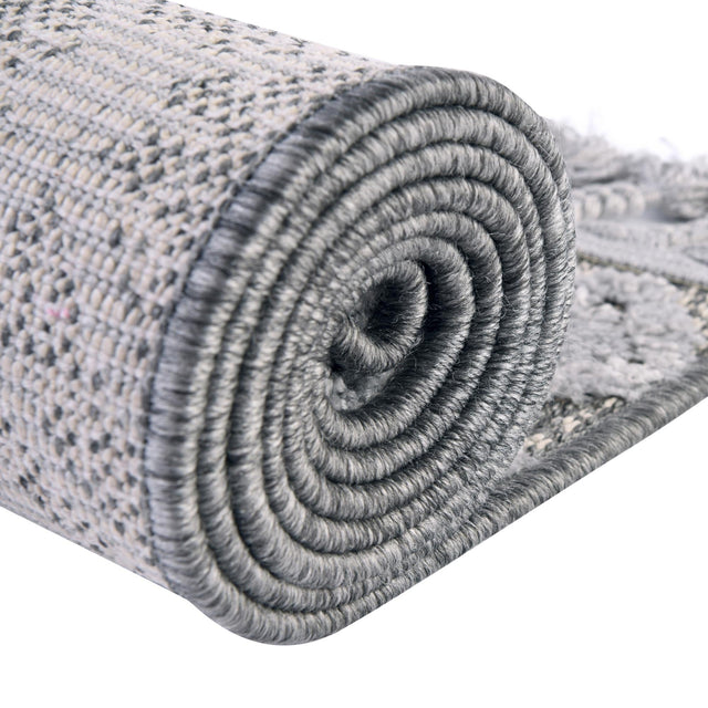 Gray 2' 7 x 12' Arlo Runner Area Rug 100% Polypropylene With Cotton Backing Easy Clean Indoor Living Room Bedroom Dining Office Carpet for Sale at Rug Engine