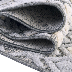 Gray 2' 7 x 12' Arlo Runner Area Rug 100% Polypropylene With Cotton Backing Easy Clean Indoor Living Room Bedroom Dining Office Carpet for Sale at Rug Engine