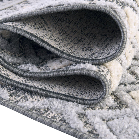 Gray 2' 7 x 12' Arlo Runner Area Rug 100% Polypropylene With Cotton Backing Easy Clean Indoor Living Room Bedroom Dining Office Carpet for Sale at Rug Engine