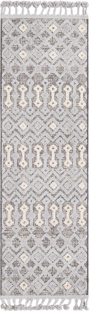 Gray 2' x 6' Arlo Runner Area Rug 100% Polypropylene With Cotton Backing Easy Clean Indoor Living Room Bedroom Dining Office Carpet for Sale at Rug Engine