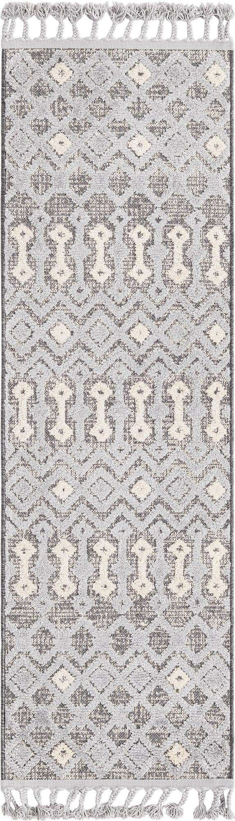 Gray 2' x 6' Arlo Runner Area Rug 100% Polypropylene With Cotton Backing Easy Clean Indoor Living Room Bedroom Dining Office Carpet for Sale at Rug Engine
