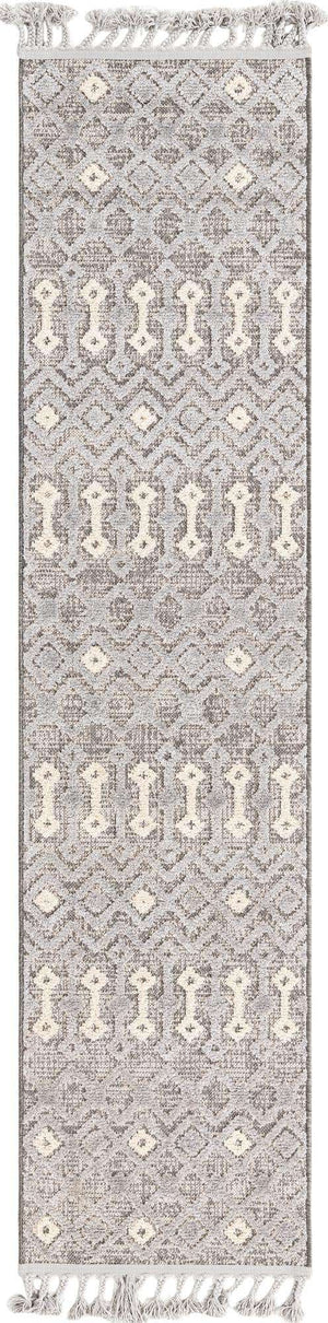 Gray 2' x 8' Arlo Runner Area Rug 100% Polypropylene With Cotton Backing Easy Clean Indoor Living Room Bedroom Dining Office Carpet for Sale at Rug Engine