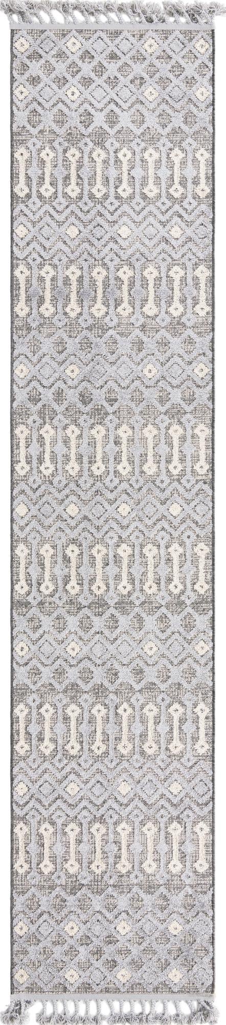 Gray 2' 7 x 12' Arlo Runner Area Rug 100% Polypropylene With Cotton Backing Easy Clean Indoor Living Room Bedroom Dining Office Carpet for Sale at Rug Engine
