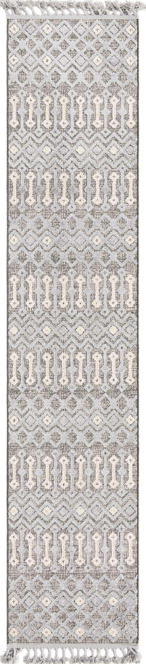 Gray 2' 7 x 12' Arlo Runner Area Rug 100% Polypropylene With Cotton Backing Easy Clean Indoor Living Room Bedroom Dining Office Carpet for Sale at Rug Engine