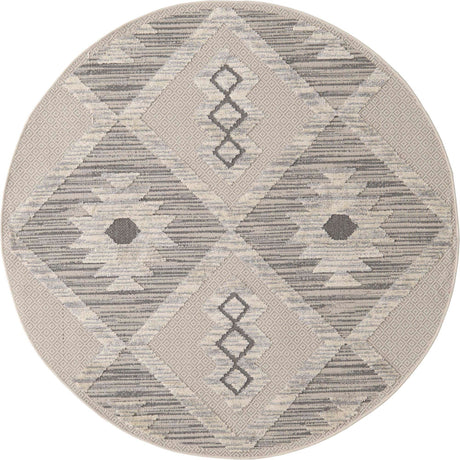Sandy Beige 5' 3 x 5' 3 Arlo Round Area Rug 100% Polypropylene With Cotton Backing Easy Clean Indoor Living Room Bedroom Dining Office Carpet for Sale at Rug Engine
