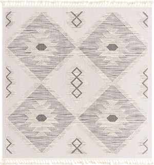 Sandy Beige 7' 10 x 7' 10 Arlo Square Area Rug 100% Polypropylene With Cotton Backing Easy Clean Indoor Living Room Bedroom Dining Office Carpet for Sale at Rug Engine