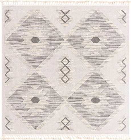 Sandy Beige 7' 10 x 7' 10 Arlo Square Area Rug 100% Polypropylene With Cotton Backing Easy Clean Indoor Living Room Bedroom Dining Office Carpet for Sale at Rug Engine