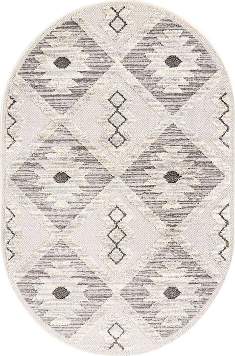 Sandy Beige 4' x 6' Arlo Oval Area Rug 100% Polypropylene With Cotton Backing Easy Clean Indoor Living Room Bedroom Dining Office Carpet for Sale at Rug Engine