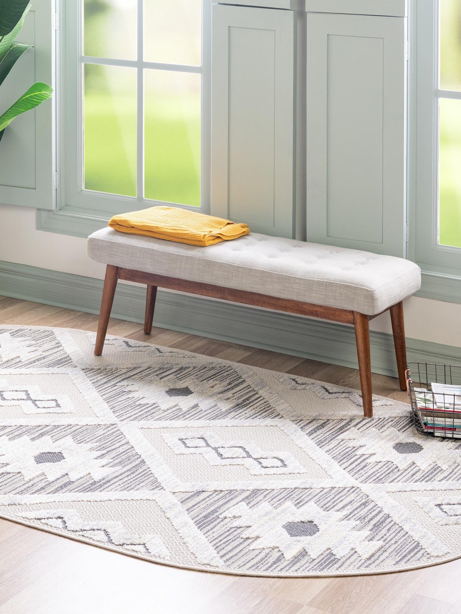 Sandy Beige 5' 3 x 8' Arlo Oval Area Rug 100% Polypropylene With Cotton Backing Easy Clean Indoor Living Room Bedroom Dining Office Carpet for Sale at Rug Engine