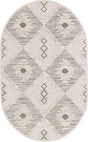 Sandy Beige 5' 3 x 8' Arlo Oval Area Rug 100% Polypropylene With Cotton Backing Easy Clean Indoor Living Room Bedroom Dining Office Carpet for Sale at Rug Engine