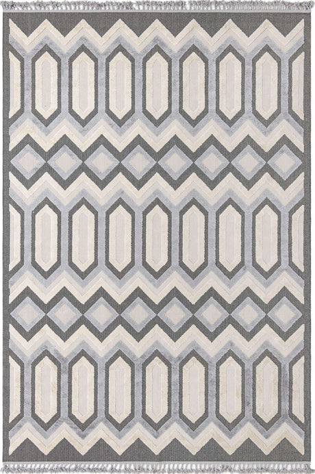 Charcoal 9' 10 x 14' Arlo Rectangle Area Rug 100% Polypropylene With Cotton Backing Easy Clean Indoor Living Room Bedroom Dining Office Carpet for Sale at Rug Engine