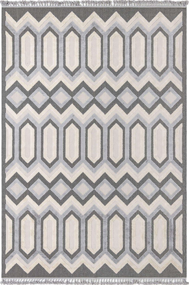 Charcoal 9' 10 x 14' Arlo Rectangle Area Rug 100% Polypropylene With Cotton Backing Easy Clean Indoor Living Room Bedroom Dining Office Carpet for Sale at Rug Engine