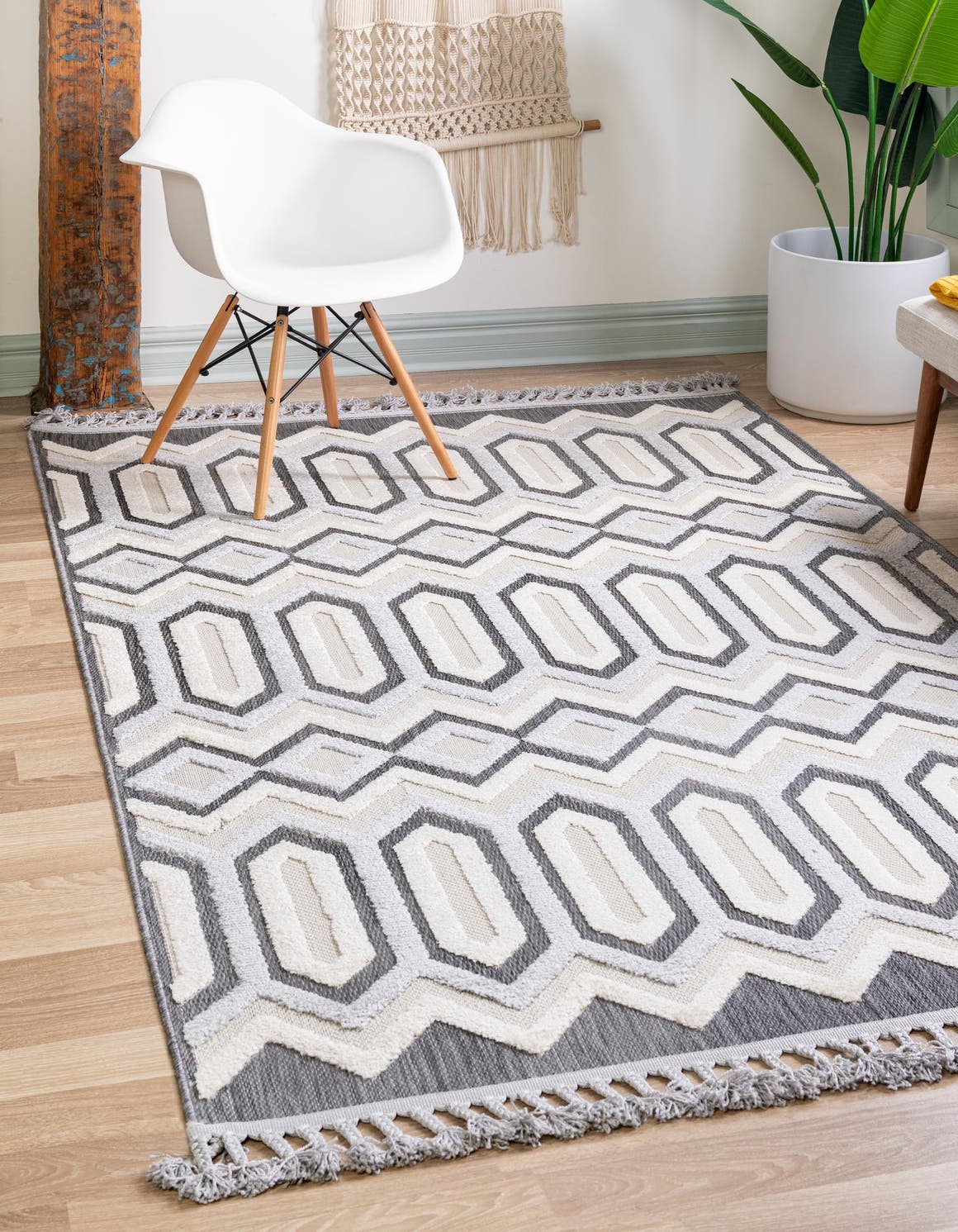 Charcoal 2' x 3' Arlo Rectangle Area Rug 100% Polypropylene With Cotton Backing Easy Clean Indoor Living Room Bedroom Dining Office Carpet for Sale at Rug Engine