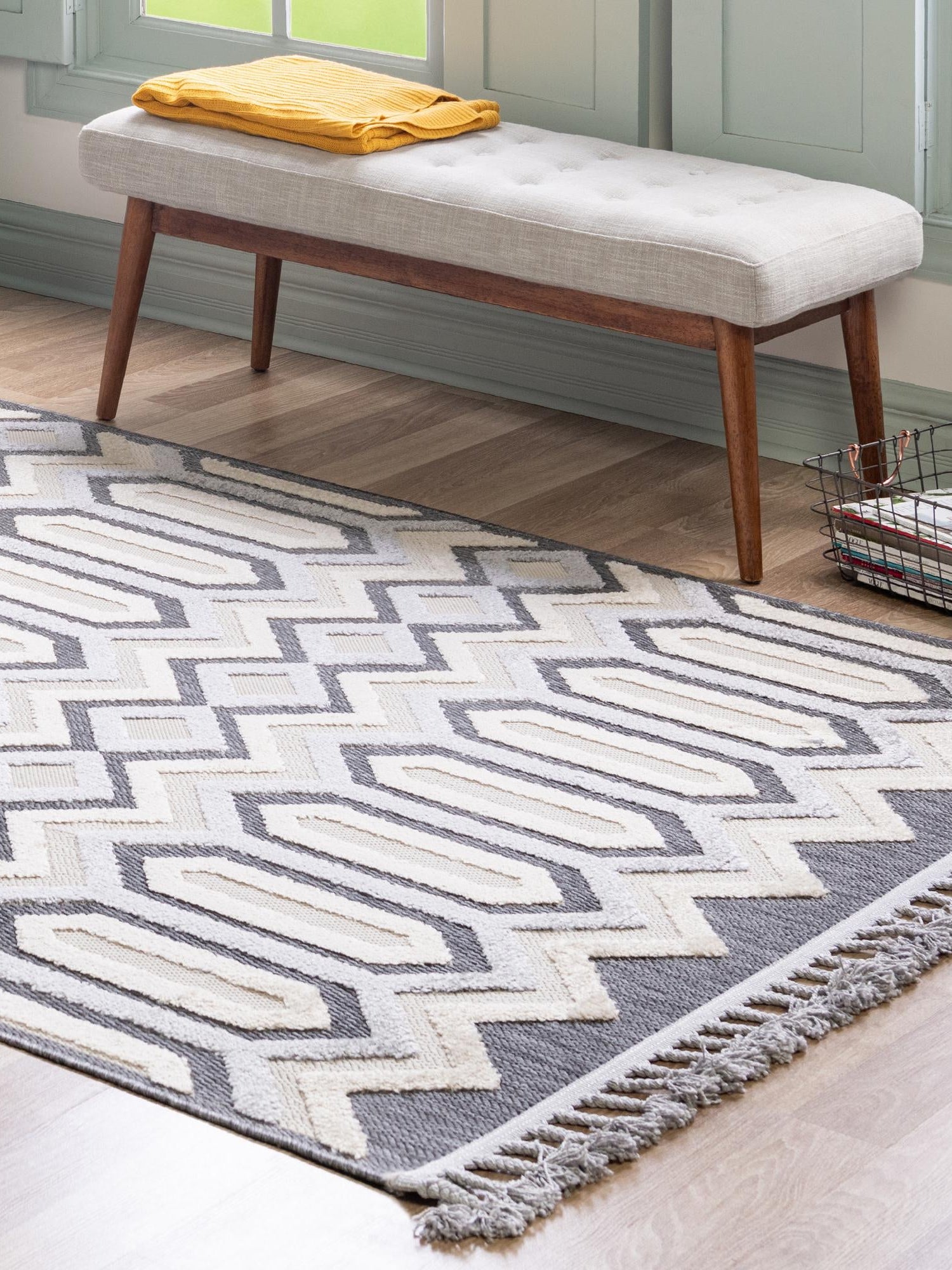 Charcoal 2' x 3' Arlo Rectangle Area Rug 100% Polypropylene With Cotton Backing Easy Clean Indoor Living Room Bedroom Dining Office Carpet for Sale at Rug Engine