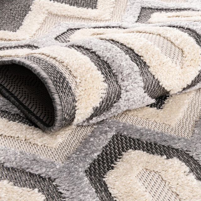 Charcoal 2' x 3' Arlo Rectangle Area Rug 100% Polypropylene With Cotton Backing Easy Clean Indoor Living Room Bedroom Dining Office Carpet for Sale at Rug Engine