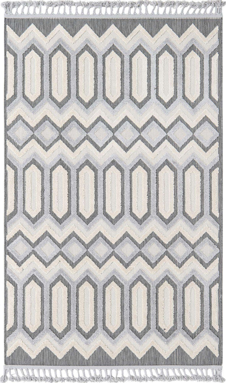 Charcoal 5' 3 x 8' Arlo Rectangle Area Rug 100% Polypropylene With Cotton Backing Easy Clean Indoor Living Room Bedroom Dining Office Carpet for Sale at Rug Engine