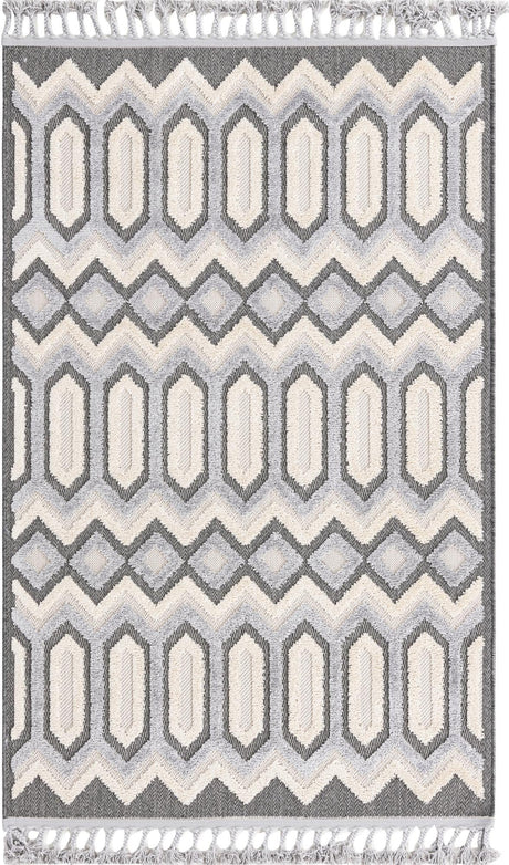 Charcoal 4' x 6' Arlo Rectangle Area Rug 100% Polypropylene With Cotton Backing Easy Clean Indoor Living Room Bedroom Dining Office Carpet for Sale at Rug Engine