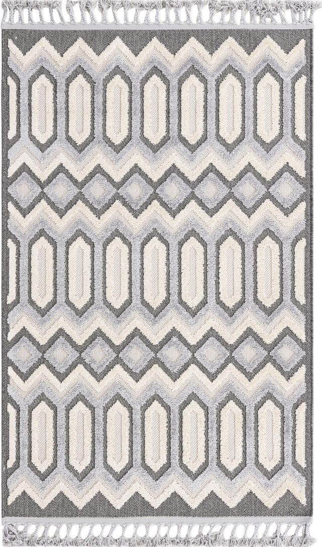 Charcoal 4' x 6' Arlo Rectangle Area Rug 100% Polypropylene With Cotton Backing Easy Clean Indoor Living Room Bedroom Dining Office Carpet for Sale at Rug Engine