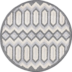 Charcoal 3' 3 x 3' 3 Arlo Round Area Rug 100% Polypropylene With Cotton Backing Easy Clean Indoor Living Room Bedroom Dining Office Carpet for Sale at Rug Engine