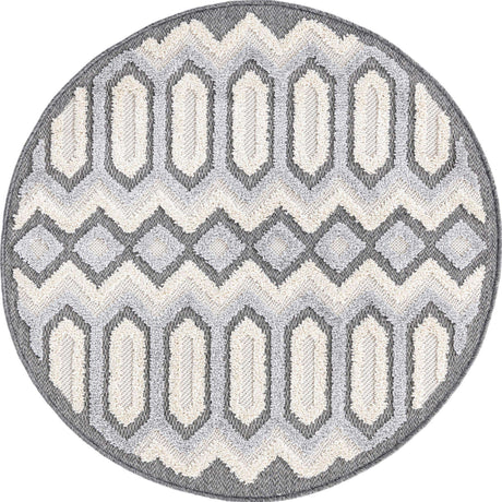 Charcoal 3' 3 x 3' 3 Arlo Round Area Rug 100% Polypropylene With Cotton Backing Easy Clean Indoor Living Room Bedroom Dining Office Carpet for Sale at Rug Engine