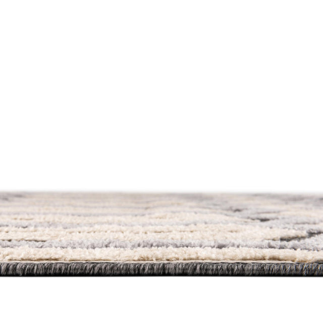 Charcoal 5' 3 x 5' 3 Arlo Round Area Rug 100% Polypropylene With Cotton Backing Easy Clean Indoor Living Room Bedroom Dining Office Carpet for Sale at Rug Engine