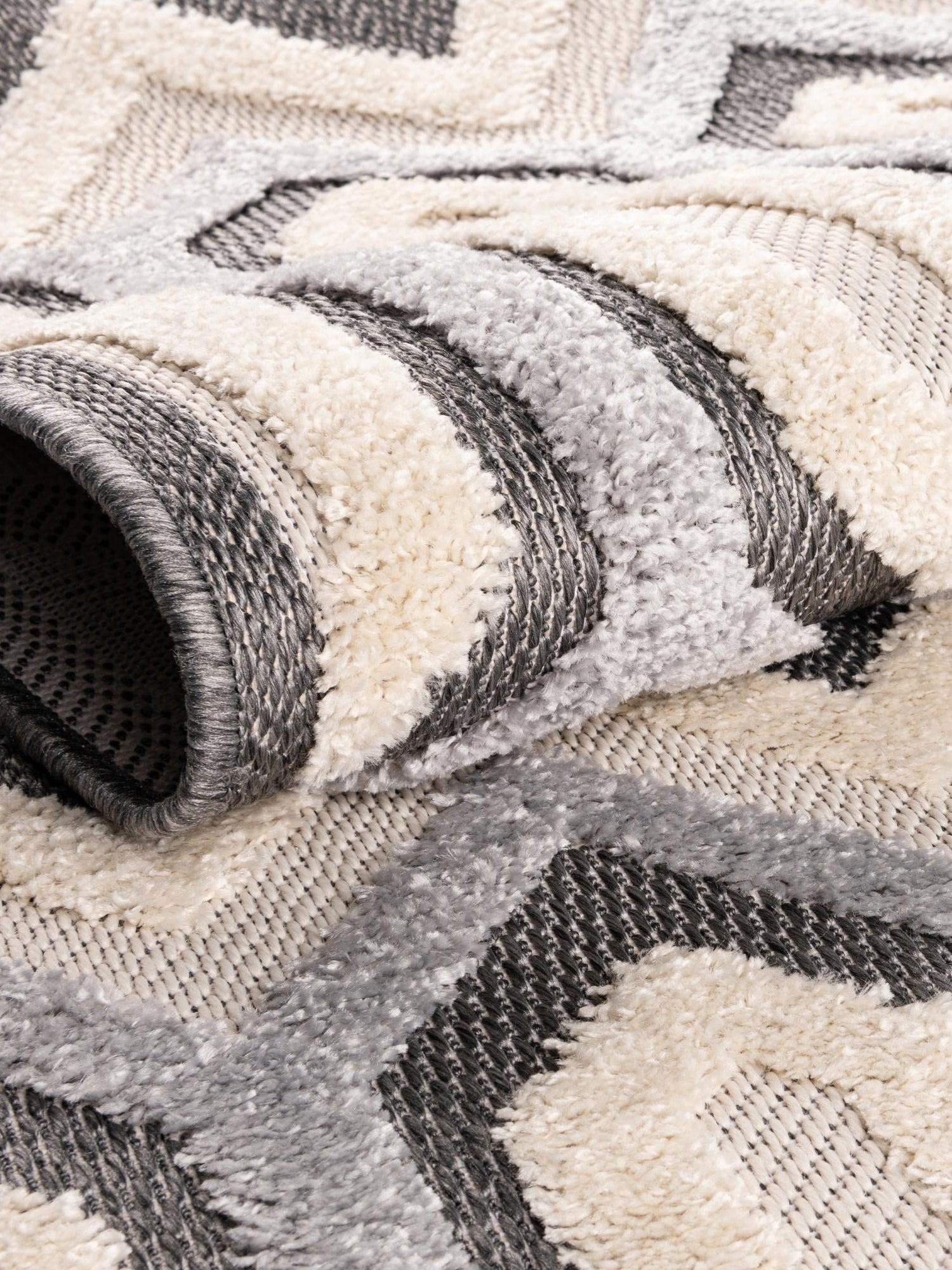 Charcoal 5' 3 x 5' 3 Arlo Round Area Rug 100% Polypropylene With Cotton Backing Easy Clean Indoor Living Room Bedroom Dining Office Carpet for Sale at Rug Engine