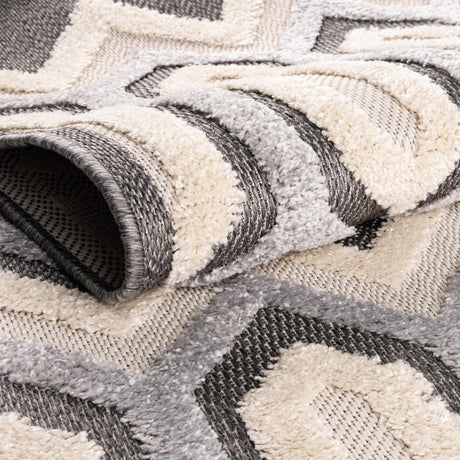Charcoal 5' 3 x 5' 3 Arlo Round Area Rug 100% Polypropylene With Cotton Backing Easy Clean Indoor Living Room Bedroom Dining Office Carpet for Sale at Rug Engine