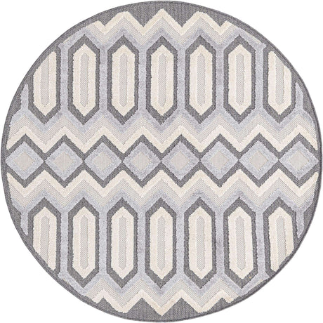 Charcoal 5' 3 x 5' 3 Arlo Round Area Rug 100% Polypropylene With Cotton Backing Easy Clean Indoor Living Room Bedroom Dining Office Carpet for Sale at Rug Engine