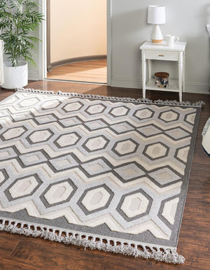 Charcoal 7' 10 x 7' 10 Arlo Square Area Rug 100% Polypropylene With Cotton Backing Easy Clean Indoor Living Room Bedroom Dining Office Carpet for Sale at Rug Engine
