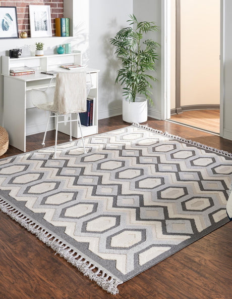 Charcoal 7' 10 x 7' 10 Arlo Square Area Rug 100% Polypropylene With Cotton Backing Easy Clean Indoor Living Room Bedroom Dining Office Carpet for Sale at Rug Engine
