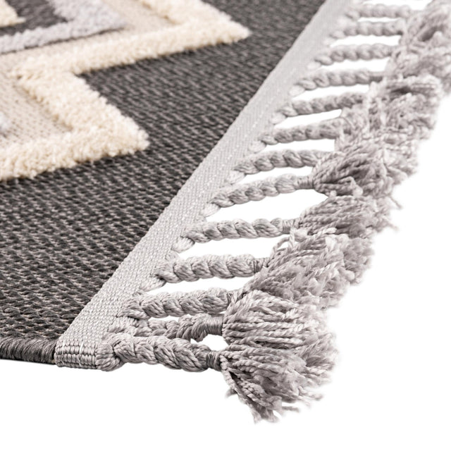 Charcoal 7' 10 x 7' 10 Arlo Square Area Rug 100% Polypropylene With Cotton Backing Easy Clean Indoor Living Room Bedroom Dining Office Carpet for Sale at Rug Engine