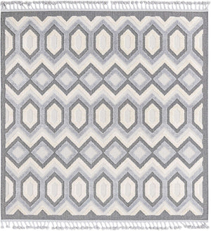 Charcoal 7' 10 x 7' 10 Arlo Square Area Rug 100% Polypropylene With Cotton Backing Easy Clean Indoor Living Room Bedroom Dining Office Carpet for Sale at Rug Engine