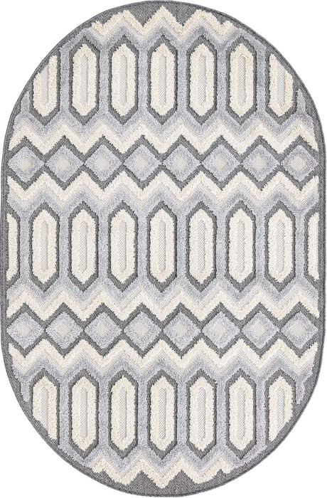 Charcoal 4' x 6' Arlo Oval Area Rug 100% Polypropylene With Cotton Backing Easy Clean Indoor Living Room Bedroom Dining Office Carpet for Sale at Rug Engine