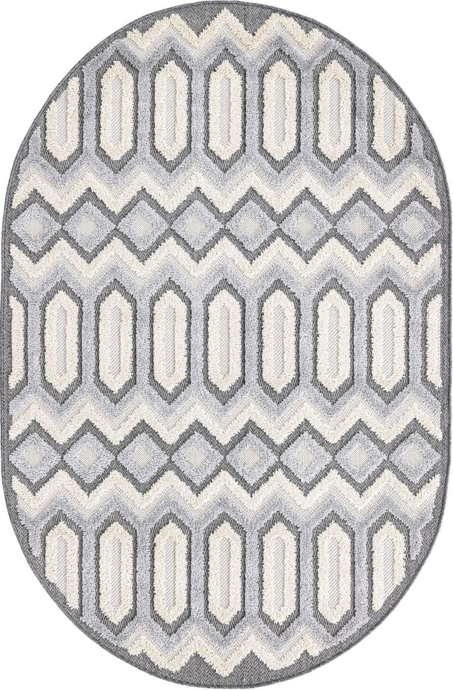Charcoal 4' x 6' Arlo Oval Area Rug 100% Polypropylene With Cotton Backing Easy Clean Indoor Living Room Bedroom Dining Office Carpet for Sale at Rug Engine