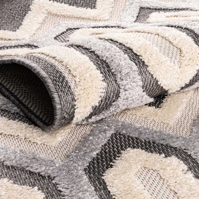 Charcoal 4' x 6' Arlo Oval Area Rug 100% Polypropylene With Cotton Backing Easy Clean Indoor Living Room Bedroom Dining Office Carpet for Sale at Rug Engine