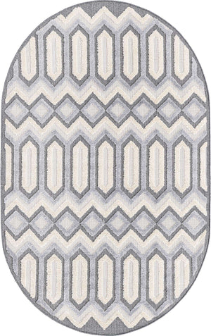 Charcoal 5' 3 x 8' Arlo Oval Area Rug 100% Polypropylene With Cotton Backing Easy Clean Indoor Living Room Bedroom Dining Office Carpet for Sale at Rug Engine
