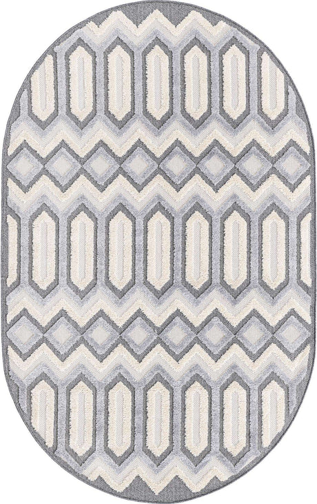 Charcoal 5' 3 x 8' Arlo Oval Area Rug 100% Polypropylene With Cotton Backing Easy Clean Indoor Living Room Bedroom Dining Office Carpet for Sale at Rug Engine