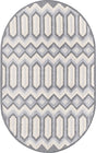 Charcoal 5' 3 x 8' Arlo Oval Area Rug 100% Polypropylene With Cotton Backing Easy Clean Indoor Living Room Bedroom Dining Office Carpet for Sale at Rug Engine