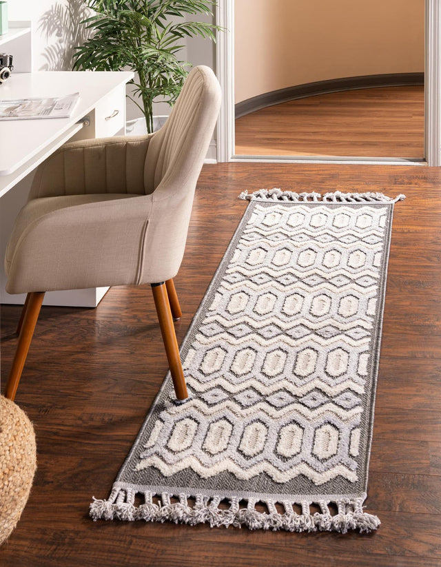 Charcoal 2' x 6' Arlo Runner Area Rug 100% Polypropylene With Cotton Backing Easy Clean Indoor Living Room Bedroom Dining Office Carpet for Sale at Rug Engine