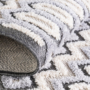 Charcoal 2' 7 x 12' Arlo Runner Area Rug 100% Polypropylene With Cotton Backing Easy Clean Indoor Living Room Bedroom Dining Office Carpet for Sale at Rug Engine