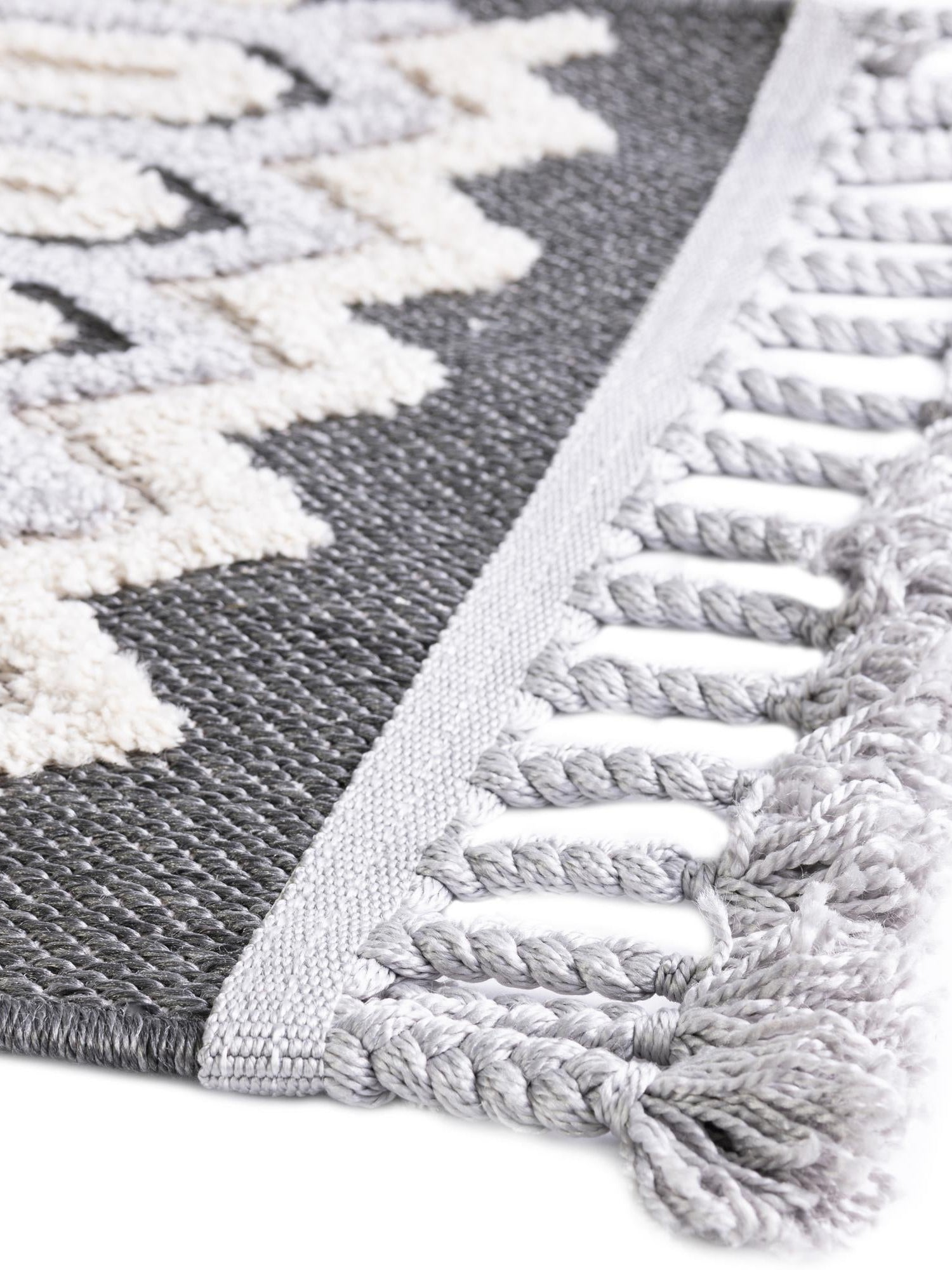 Charcoal 2' x 8' Arlo Runner Area Rug 100% Polypropylene With Cotton Backing Easy Clean Indoor Living Room Bedroom Dining Office Carpet for Sale at Rug Engine
