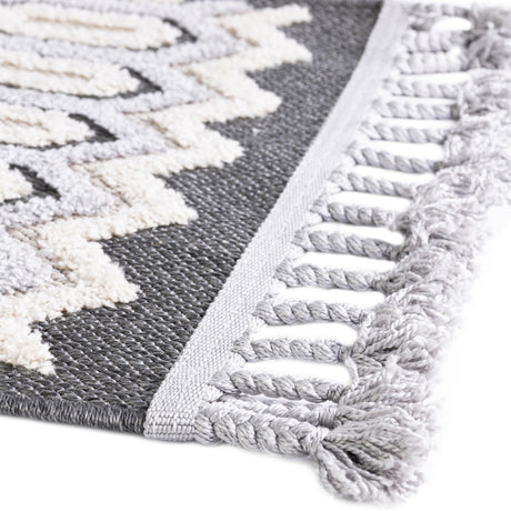 Charcoal 2' x 8' Arlo Runner Area Rug 100% Polypropylene With Cotton Backing Easy Clean Indoor Living Room Bedroom Dining Office Carpet for Sale at Rug Engine