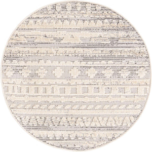 Sandy Beige 3' 3 x 3' 3 Arlo Round Area Rug 100% Polypropylene With Cotton Backing Easy Clean Indoor Living Room Bedroom Dining Office Carpet for Sale at Rug Engine