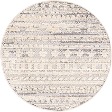 Sandy Beige 3' 3 x 3' 3 Arlo Round Area Rug 100% Polypropylene With Cotton Backing Easy Clean Indoor Living Room Bedroom Dining Office Carpet for Sale at Rug Engine