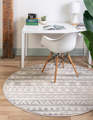 Sandy Beige 4' 1 x 4' 1 Arlo Round Area Rug 100% Polypropylene With Cotton Backing Easy Clean Indoor Living Room Bedroom Dining Office Carpet for Sale at Rug Engine