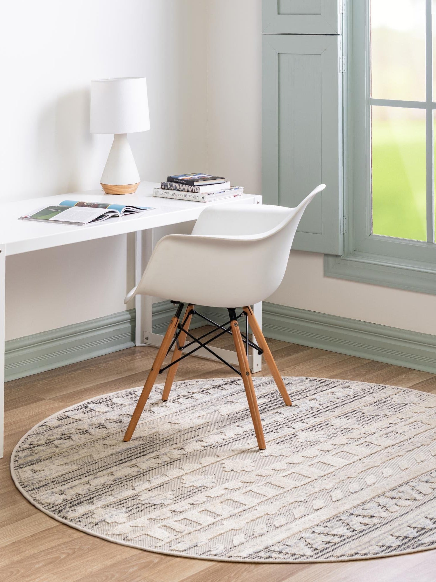 Sandy Beige 6' 1 x 6' 1 Arlo Round Area Rug 100% Polypropylene With Cotton Backing Easy Clean Indoor Living Room Bedroom Dining Office Carpet for Sale at Rug Engine