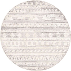 Sandy Beige 5' 3 x 5' 3 Arlo Round Area Rug 100% Polypropylene With Cotton Backing Easy Clean Indoor Living Room Bedroom Dining Office Carpet for Sale at Rug Engine